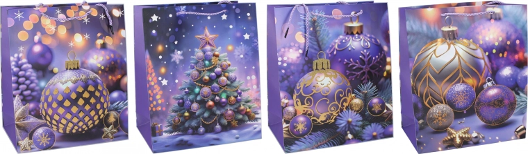 Dárková taška vánoční S 18 × 24 × 8,5 cm