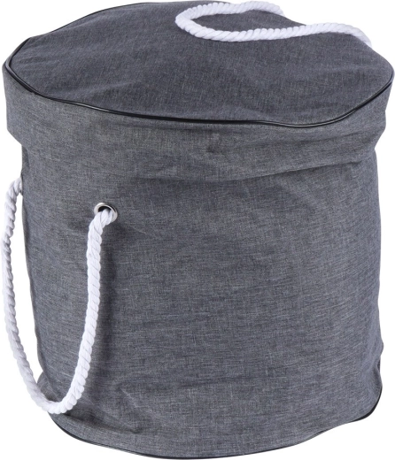 Přenosný koš s víkem a provazovými uchy