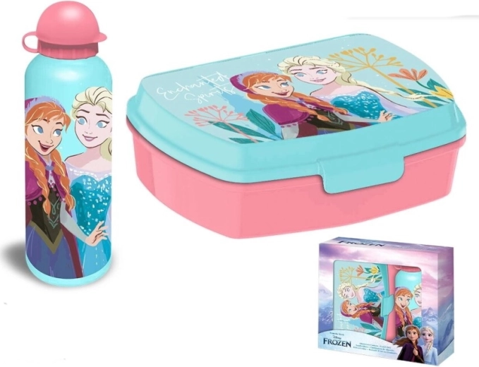 Disney Frozen - svačinový box a hliníková láhev na pití