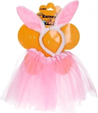 Karnevalový set růžový zajíček