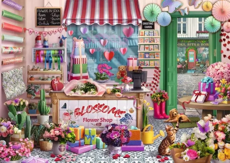 Puzzle Květinový obchůdek 1000 dílků RAVENSBURGER