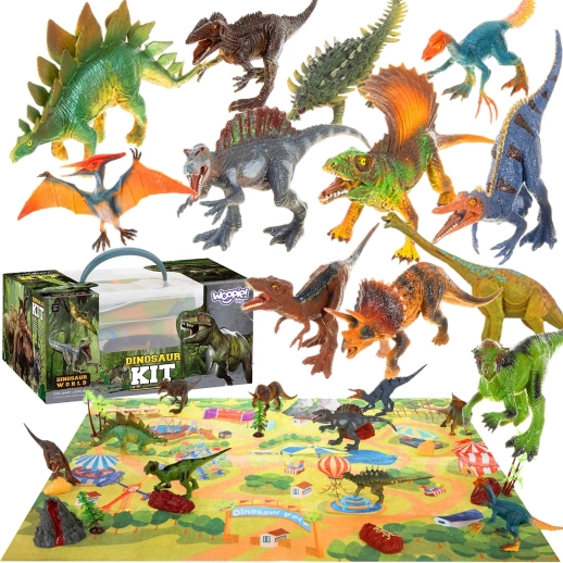 Velký dinosauří set XXL s herní podložkou Prehistorický svět WOOPIE