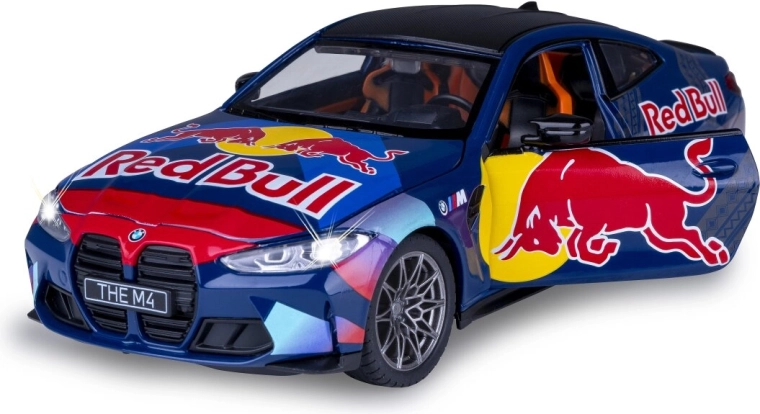 Kovový model BMW M4 v měřítku 1:23 modrý