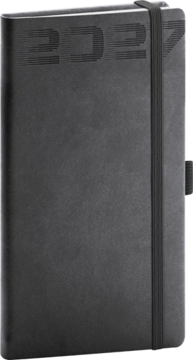 Notique kapesní diář Aprint Top 2027 černý 9 x 15,5 cm