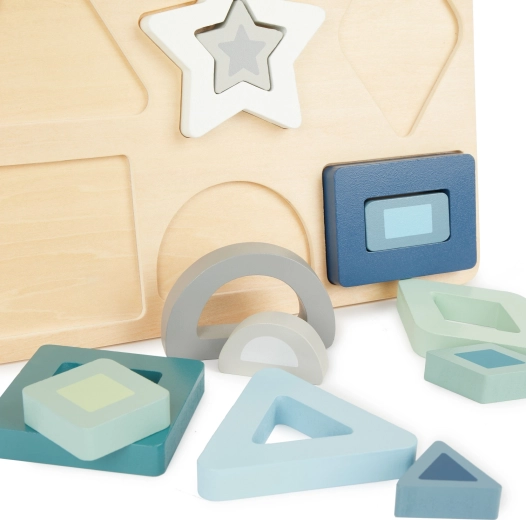 Dřevěné vkládací puzzle – tvary Bieco