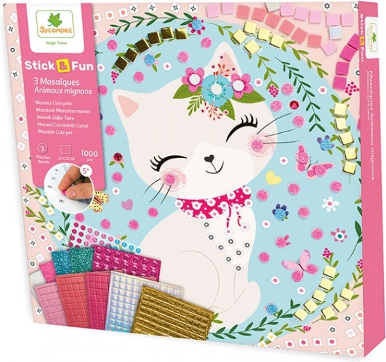 Stick & Fun mozaika – domácí mazlíčci