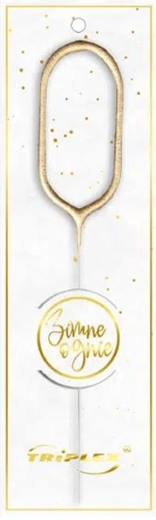 Prskavka číslo 0, zlatá 16,5 cm