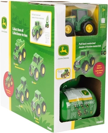 Tomy John Deere překvapení v kapsli – mini zemědělské vozidlo s natahovacím pohonem