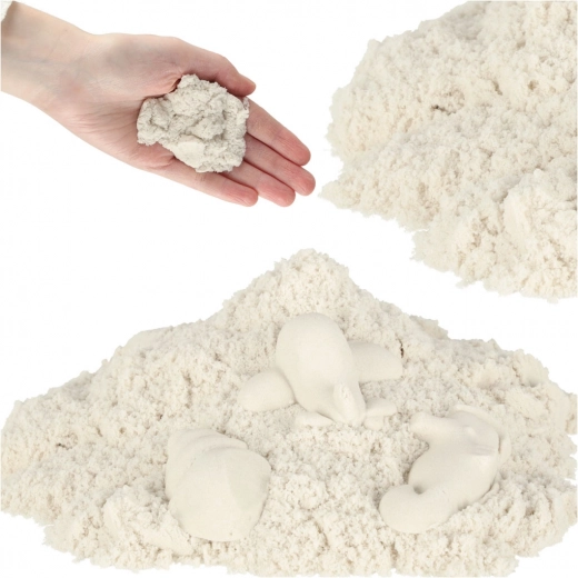 Senzorický písek pro děti 1 kg v sáčku – Bílá