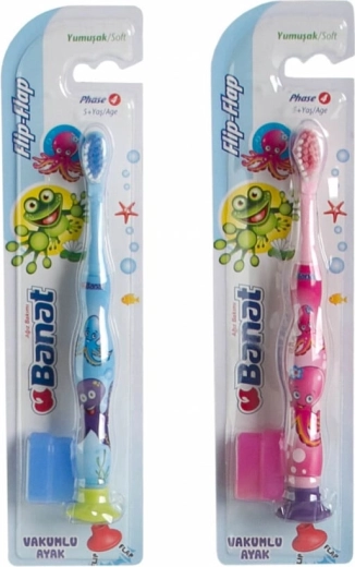 BANAT FlipFlap Junior Soft dětský zubní kartáček, měkký, 5+