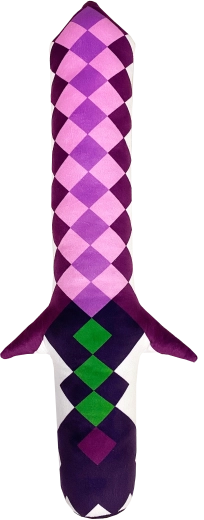 Fluffy Fighterz svítící plyšový meč Pixel růžový
