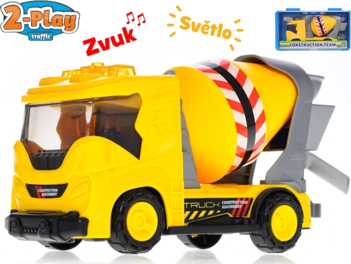 2-Play Traffic stavební míchačka se světly a zvuky 22 cm