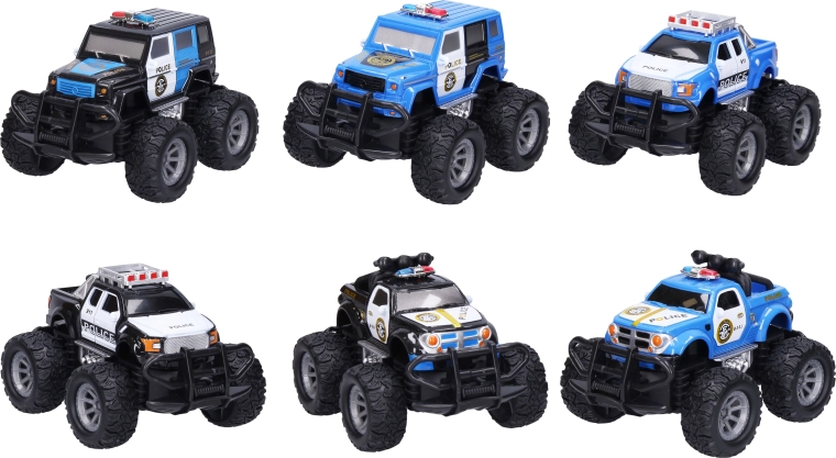 Terénní policejní auto na setrvačník 14 cm - 1 kus