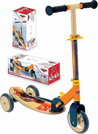 Tříkolová dřevěná koloběžka SMOBY CARS