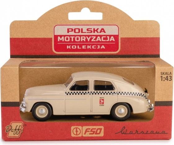 Historický vůz PRL Warszawa M20 taxi písečný model