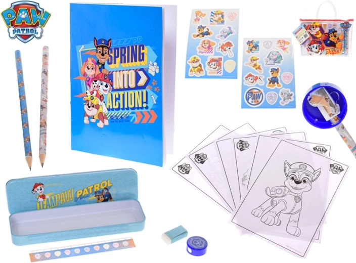 Tlapková patrola kreslicí sada se skicákem a pouzdrem v tašce