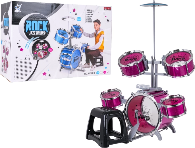 Dětská bubenická souprava ROCK BAND růžová