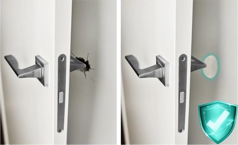 Silné tlumení nárazů bez poškození povrchů