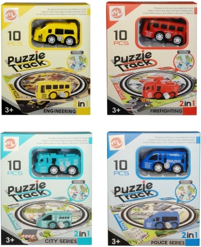 Natahovací autíčko s puzzle dráhou