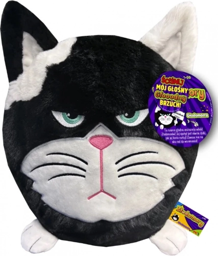 Plyšová kočka Głodomorra s zvuky – černá 31 cm