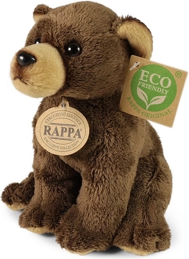 Rappa plyšový medvěd hnědý sedící 15 cm Eco-Friendly