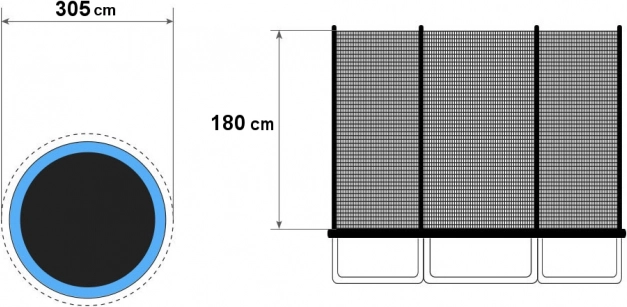 Univerzální síť pro průměr 305–312 cm