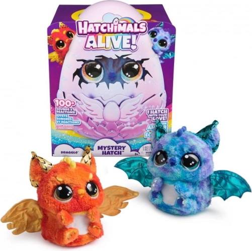 Hatchimals líhnoucí se interaktivní dráček s mlhou a světly
