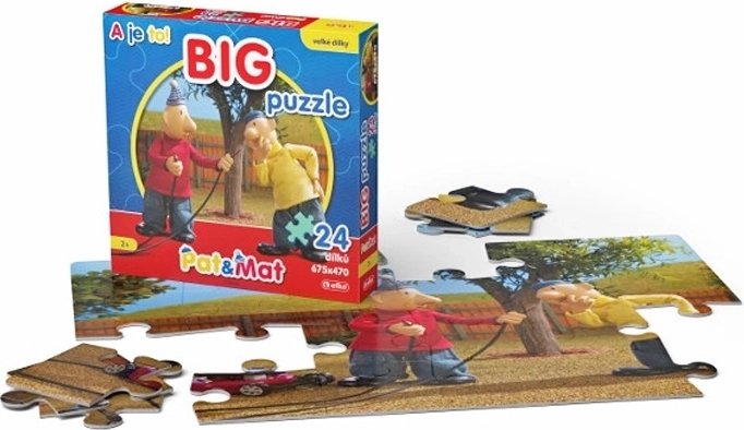 Pat a Mat Puzzle BIG 1 – oboustranné podlahové puzzle 24 dílků