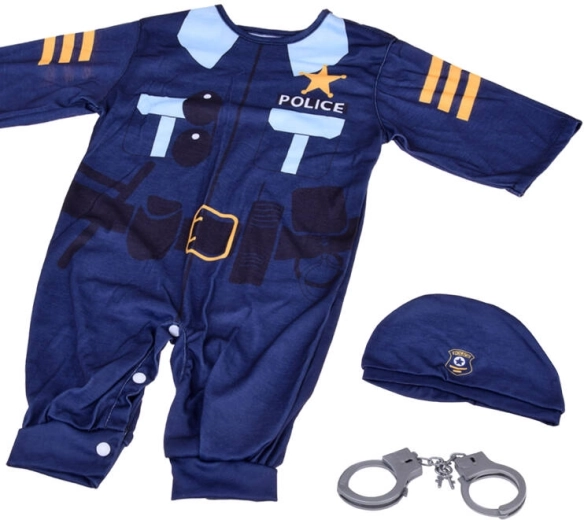 Dětský kostým policisty s čepicí a pouty