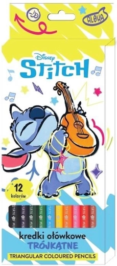 Barevné pastelky Lilo a Stitch – 12 ks