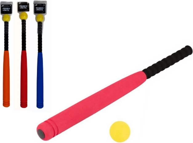Pěnová baseballová pálka s míčkem - 1 kus