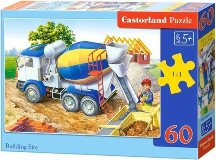 Dětské puzzle staveniště 60 dílků