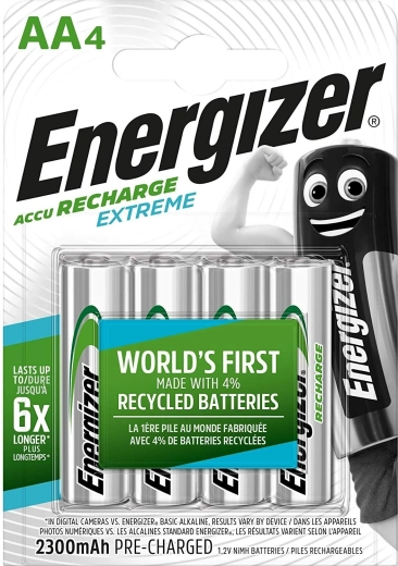 Energizer Extreme AA HR6 nabíjecí baterie 2300 mAh, 4 ks