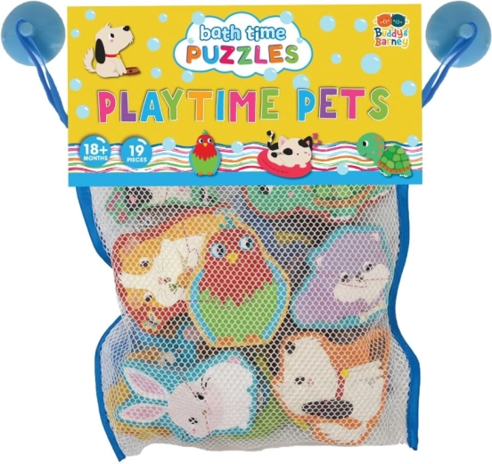 Buddy & Barney pěnové puzzle samolepky do vany zvířátka