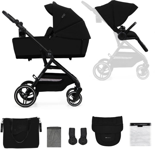 Kombinovaný kočárek Kinderkraft Select Yoxi 2v1 pure black