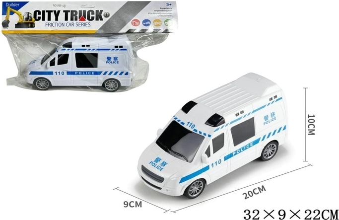 Policejní autíčko s mechanickým pohonem