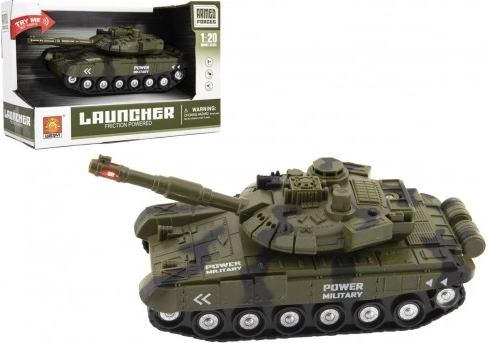 Plastový tank na setrvačník se světlem a zvukem, 20 cm