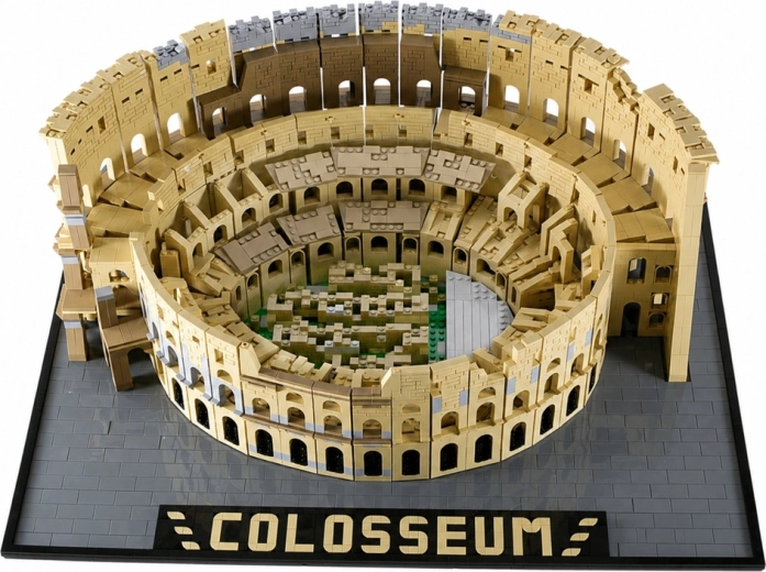 Monumentální model Kolosea na výstavním podstavci