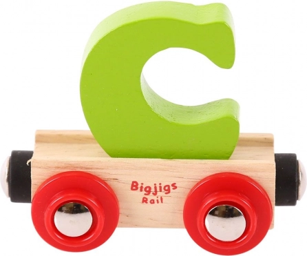 Dřevěný vagónek s písmenem C Bigjigs Rail