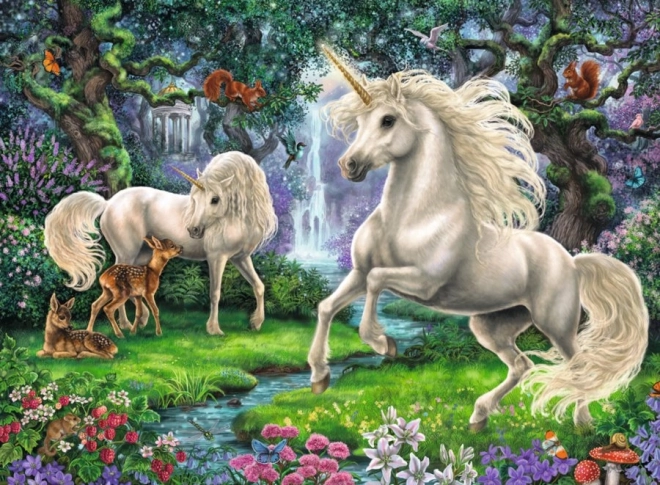 Ravensburger dětské puzzle Tajemní jednorožci 200 dílků