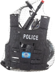 Dětská policejní sada s taktickou vestou a doplňky