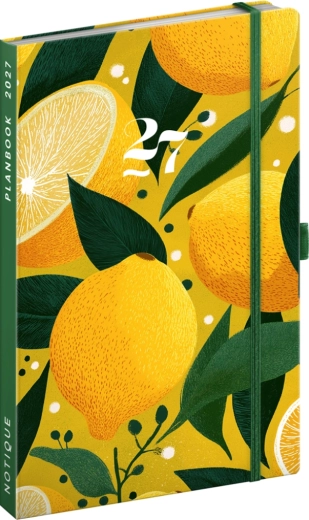 Notique planbook diář a notes citróny 2027, 13 × 21 cm