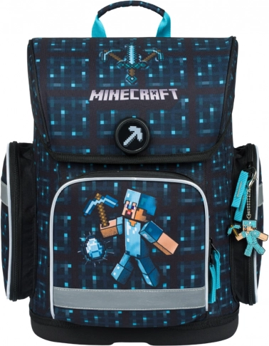 Školní aktovka Baagl Ergo Minecraft Blue Axe
