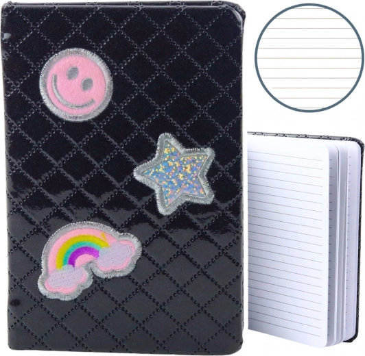 Notýsek s nášivkami černý B6 80 stránek