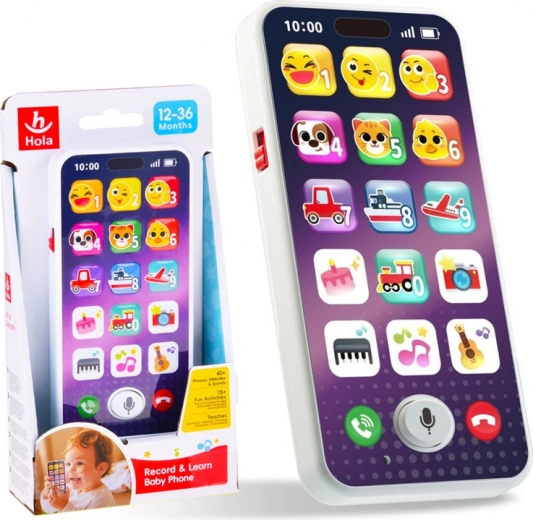 Interaktivní dětský smartphone s melodiemi a zvuky