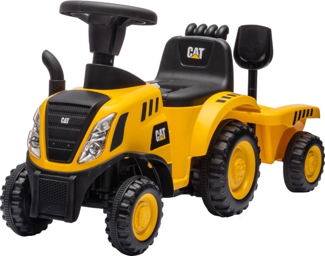 Dětské odrážedlo CAT traktor s vozíkem