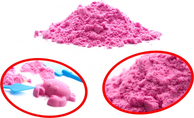 Magický kinetický písek pro děti 1 kg – Růžová