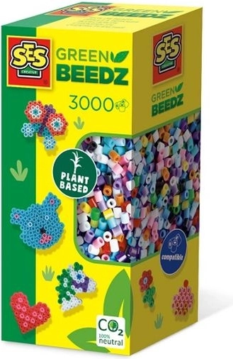 SES Creative zažehlovací korálky Green Beedz 3000 ks – světlé barvy