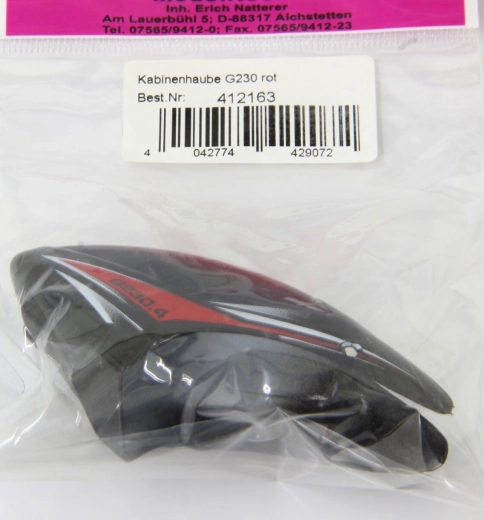 Jamara kabina canopy g230 červená - 1 kus