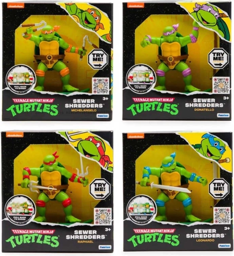 Želvy Ninja sewer shredders akční figurka na skateboardu se zpětným chodem - 1 kus